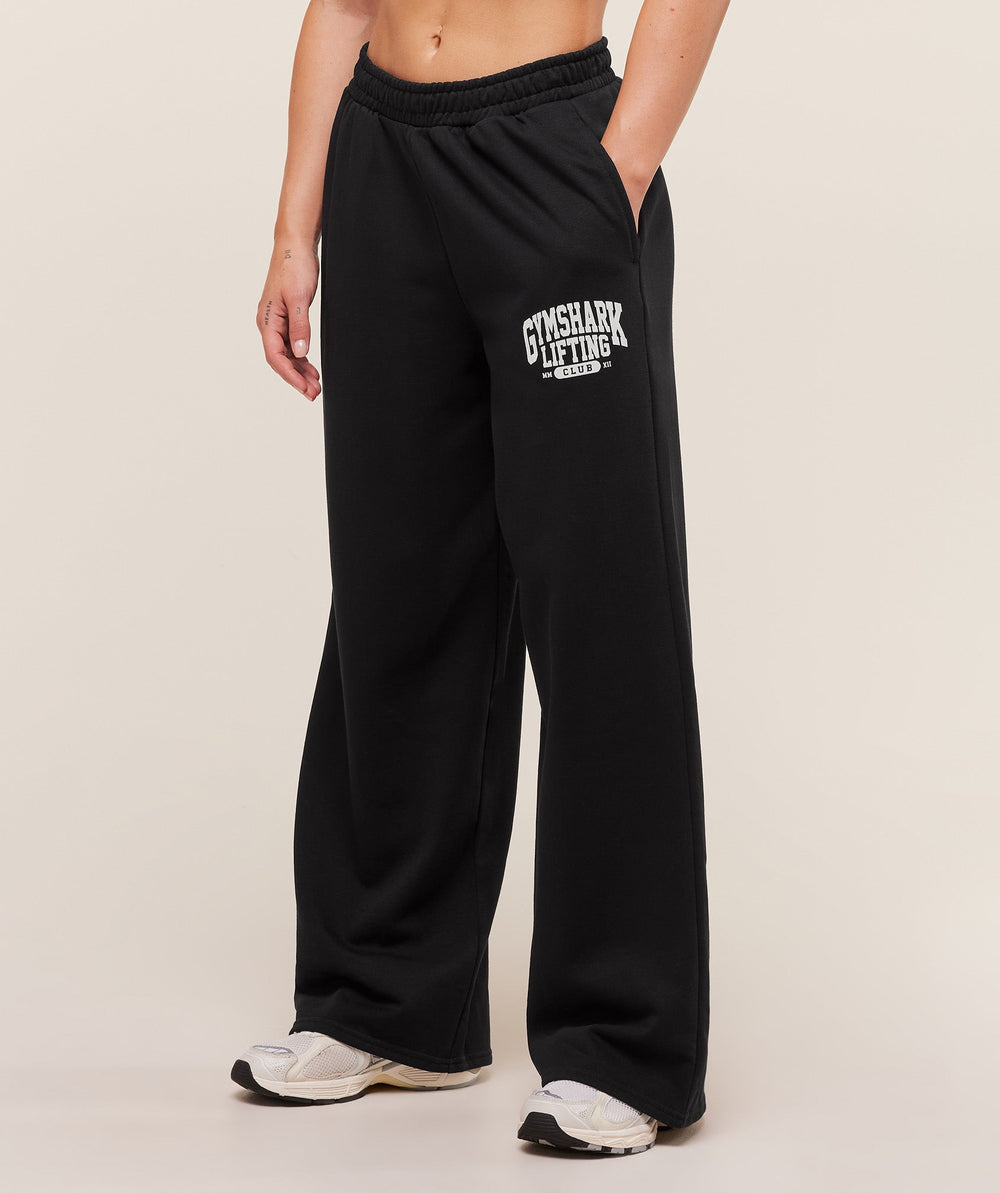 Lifting Club Graphic Straight Leg Joggers Black