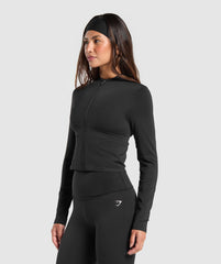 Everyday Seamless Zip Tracktop Black