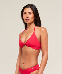 Twist Front Bikini Top Carmine Red