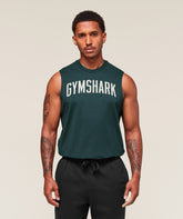 Worn Graphic Tank Deep Petrol Blue