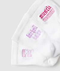 Gym Babes Midi Sock 3pk White/Sour Pink/Active Purple/Winning Pink
