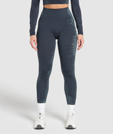Caged Seamless Leggings Heavy Blue/Iron Blue