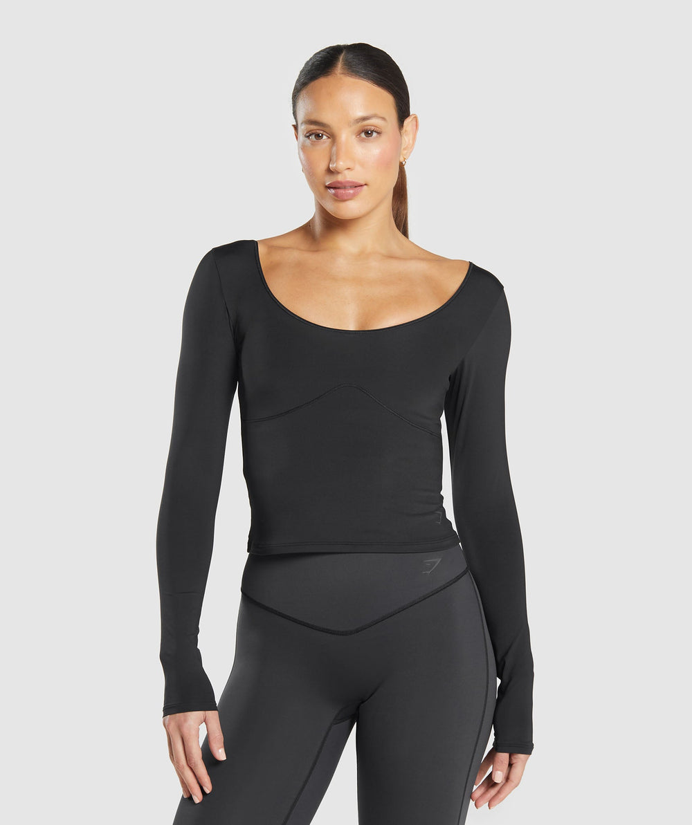 Elevate Long Sleeve Top Black