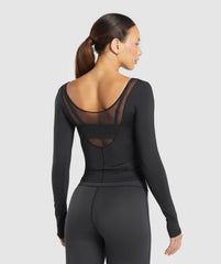 Elevate Long Sleeve Top Black
