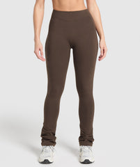 Rest Day Bootcut Leggings Archive Brown