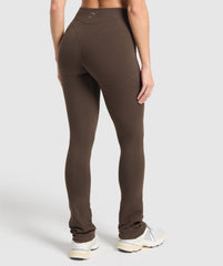 Rest Day Bootcut Leggings Archive Brown