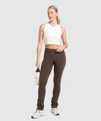 Rest Day Bootcut Leggings Archive Brown