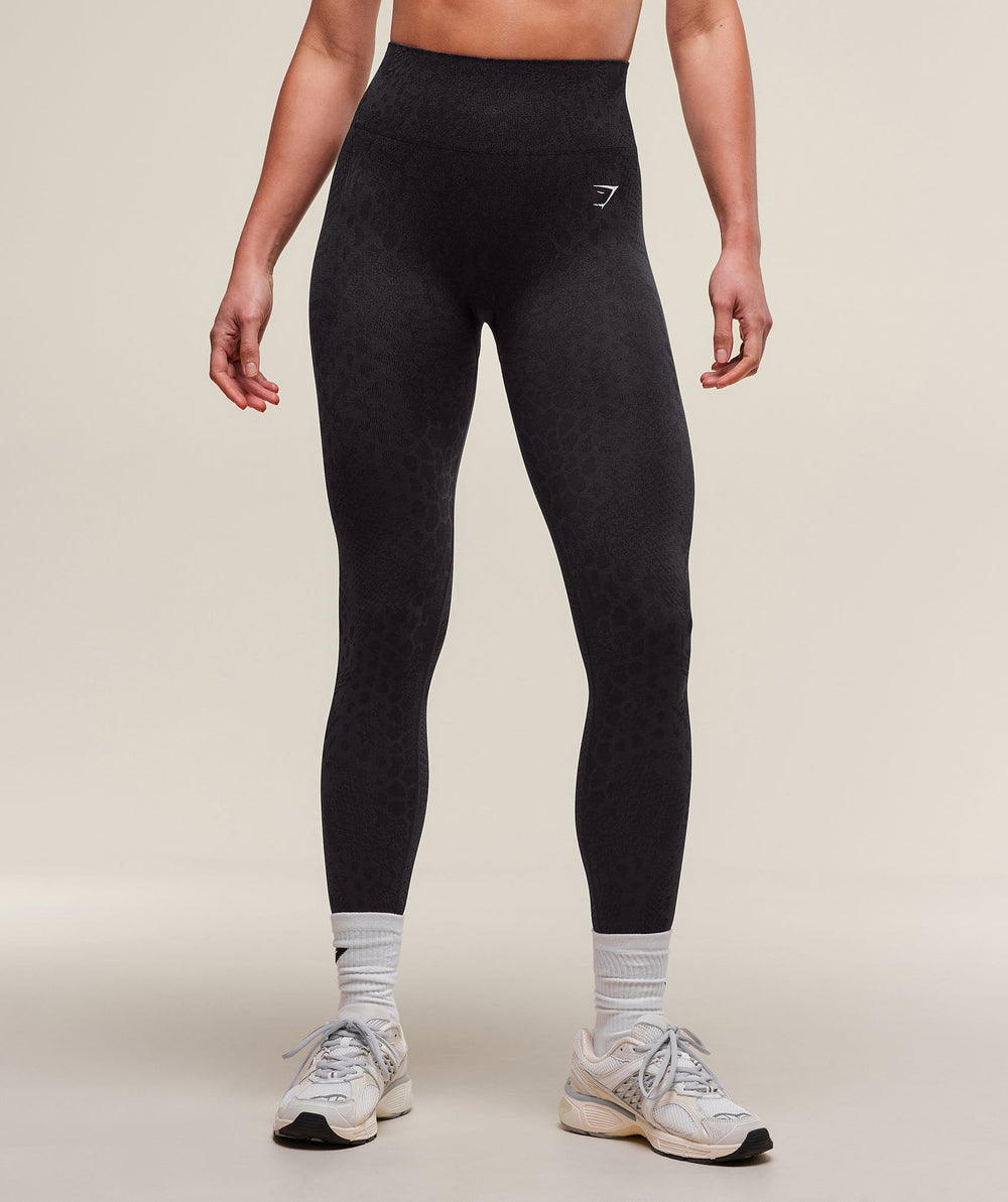 Adapt X Whitney Animal Seamless Leggings Asphalt Grey/Black