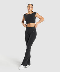 Luxe Seamless Flare Leggings Coal Marl