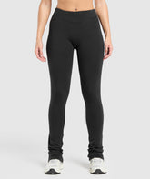 Heavyweight Washed Leggings Black
