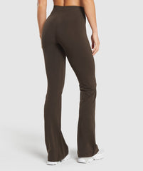 Luxe Seamless Flare Leggings Walnut Brown Marl