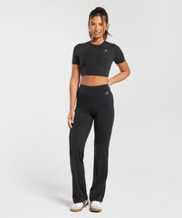 Everyday Regular Flared Leggings Black