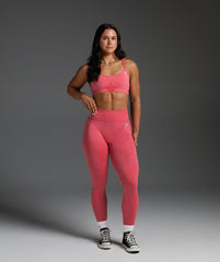Vital Leggings Coral Red Marl