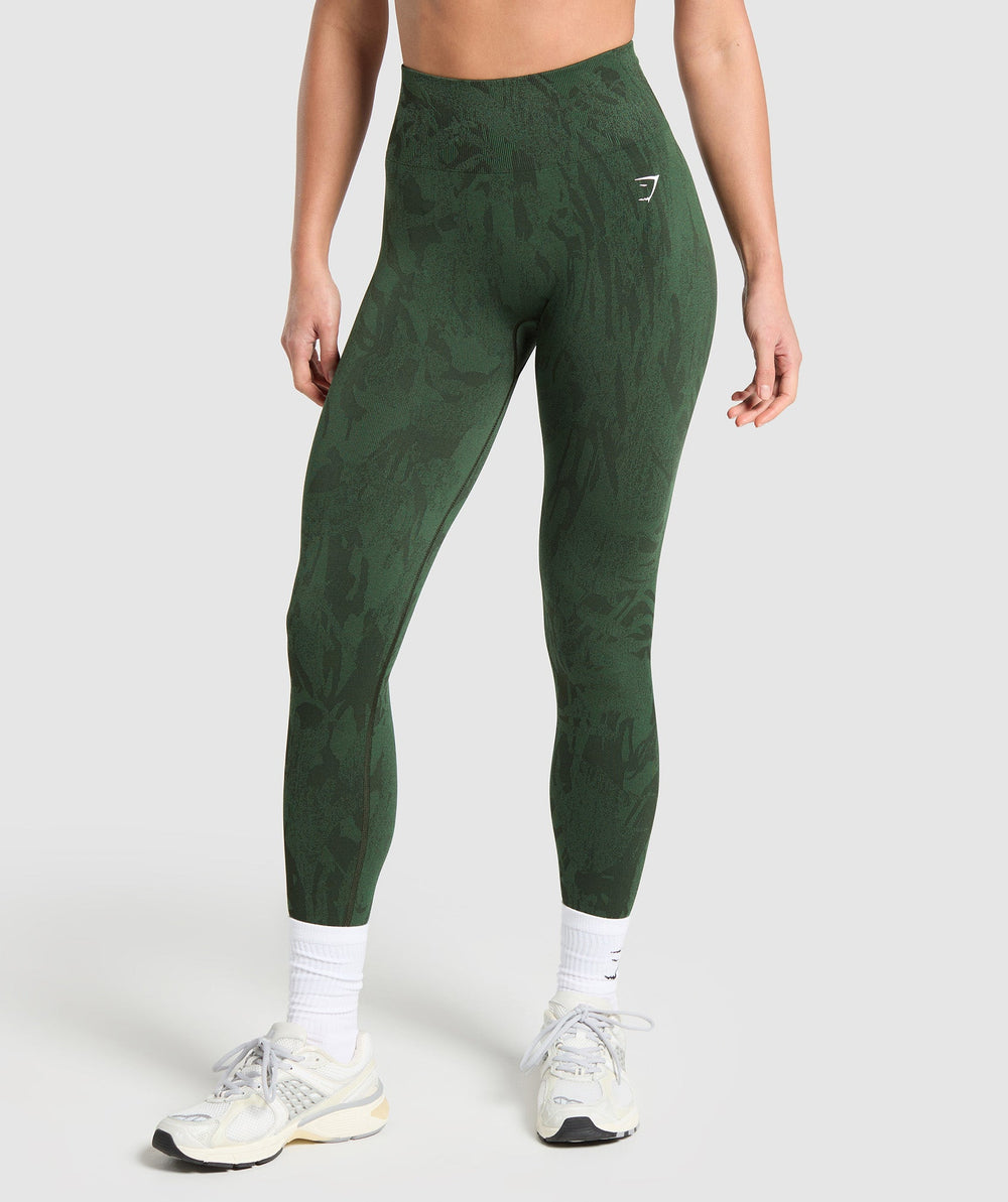 Adapt Camo Seamless Leggings Green