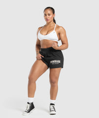 Lifting Essentials Graphic Brushed 4' Shorts Black