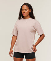 Power Oversized T-Shirt Dusk Pink/Chestnut Pink
