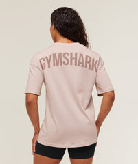 Power Oversized T-Shirt Dusk Pink/Chestnut Pink