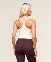 Everyday Seamless Ribbed Midi Top Soft White