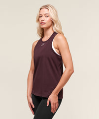 Lifting Essential Cotton Tank Cherry Purple