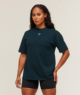 Power Oversized T-Shirt Deep Petrol Blue/Smoke Blue