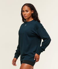 Power Long Sleeve Top Deep Petrol Blue/Smoke Blue