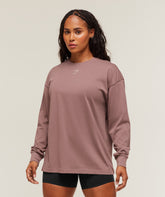 Power Long Sleeve Top Chestnut Pink/Dusk Pink