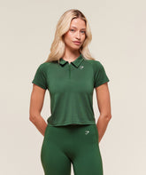 Retro Seamless Midi Polo Classic Green