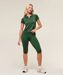 Retro Seamless Midi Polo Classic Green
