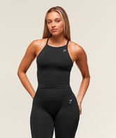 Everyday Seamless Tank With Shelf Black