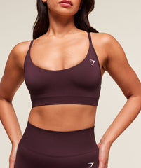 Everyday Seamless Racerback Sports Bra Cherry Purple