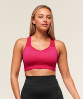 Lightweight High Support Sports Bra Build Pink