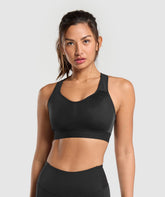 Lightweight High Support Sports Bra Black
