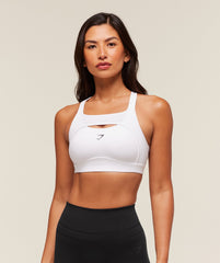 Alpha High Support Sports Bra White