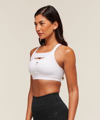 Alpha High Support Sports Bra White