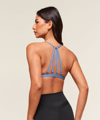 Minimal Sports Bra Worn Blue