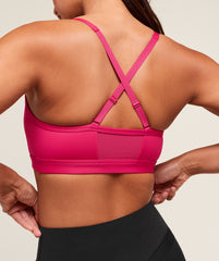 Ruched Sports Bra Build Pink