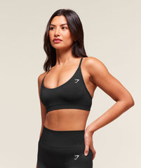 Everyday Seamless Racerback Sports Bra Black