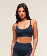 Everyday Seamless Racerback Sports Bra Navy