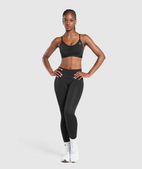 Ruched Sports Bra Black
