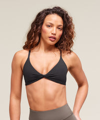 Twist Front Bralette Black