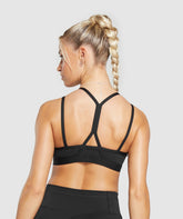 Strap Feature Sports Bra Black
