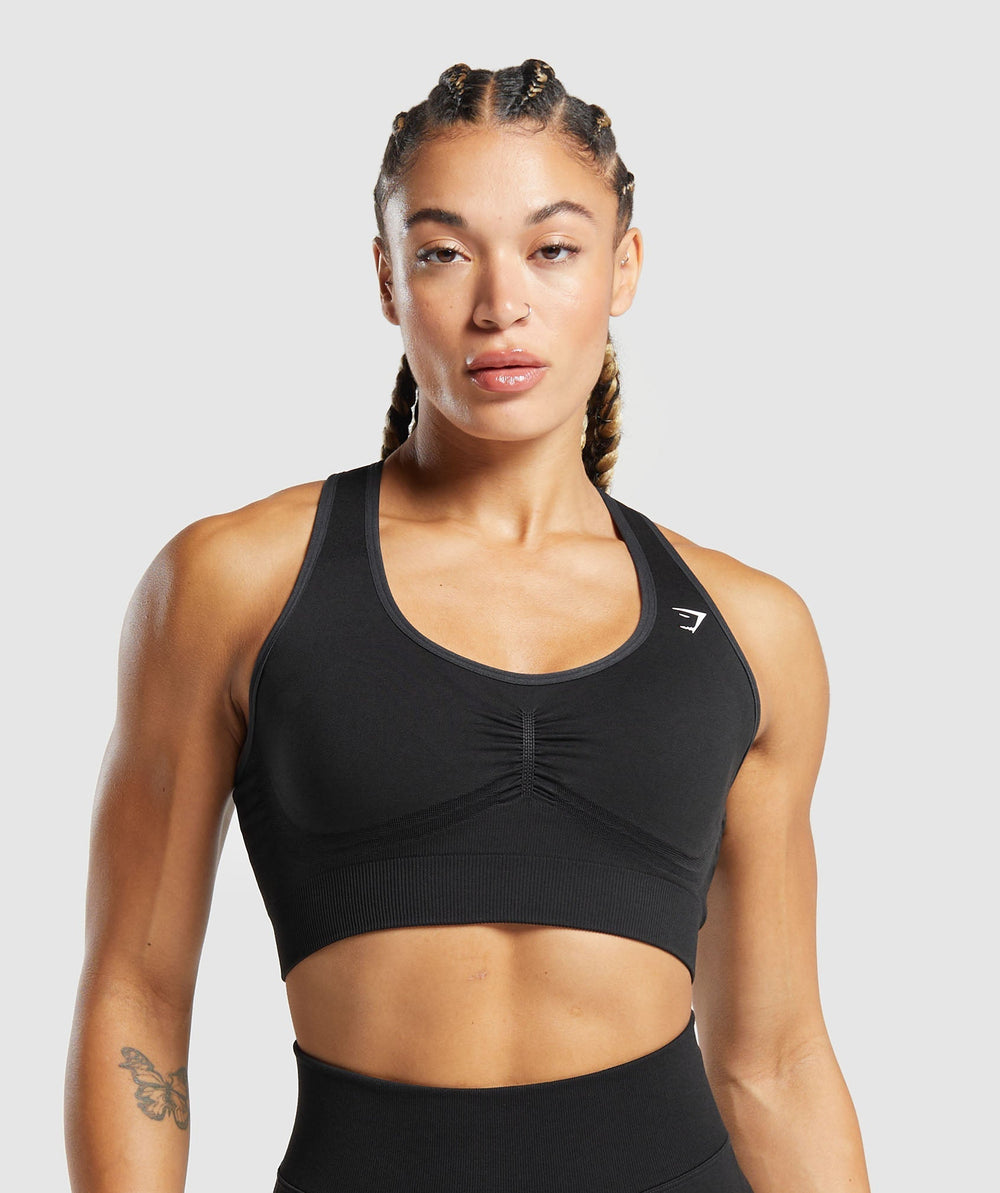 Lift Seamless Sports Bra Black/Black Marl