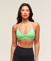 Light Support Minimal Halterneck Bra Active Green