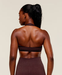 Adapt Fleck x Whitney Halterneck Sports Bra Cherry Purple/Rich Maroon