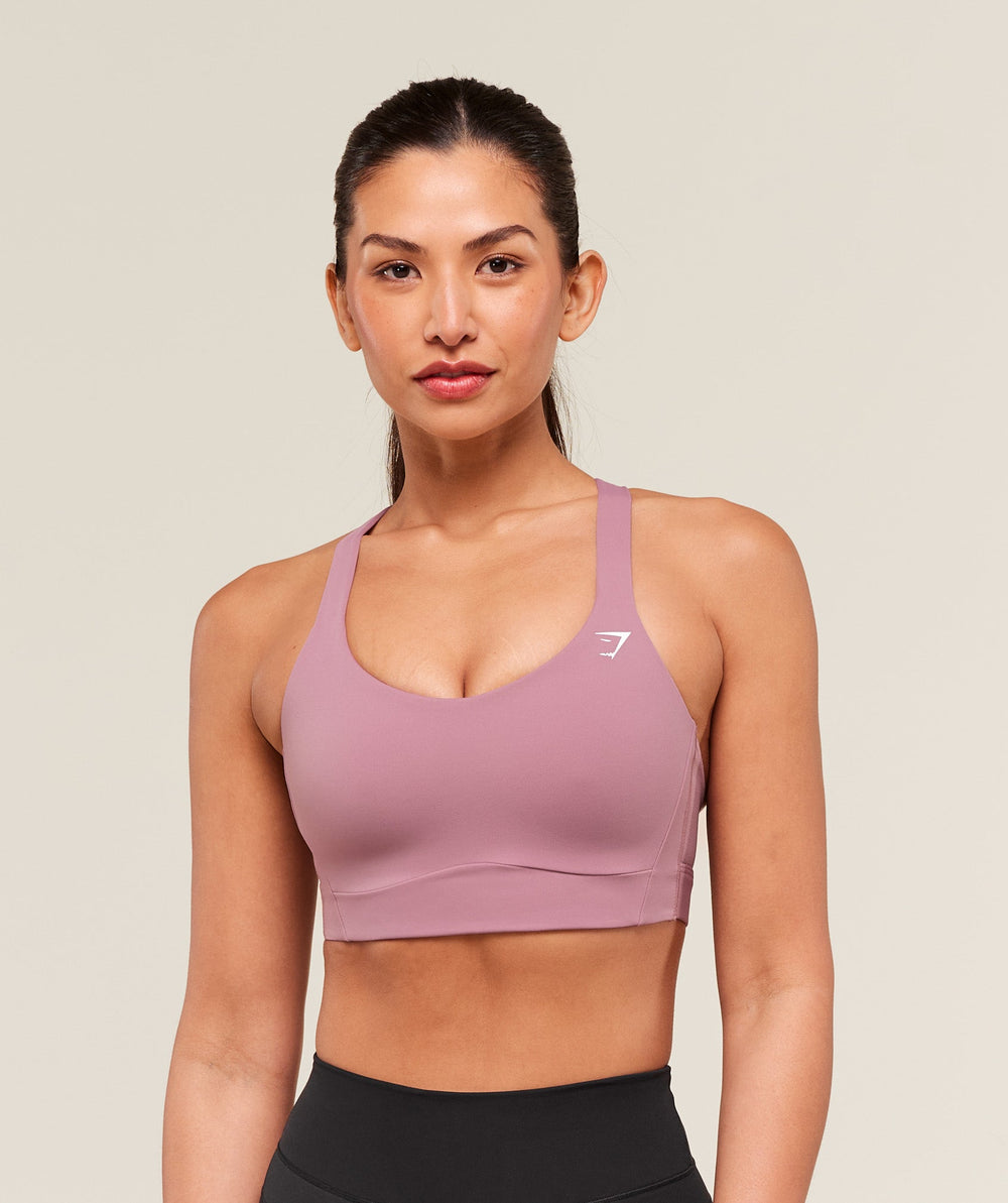 Crossover Strap High Support Sports Bra Calm Pink