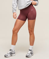 Everyday Seamless Shorts Burgundy Brown