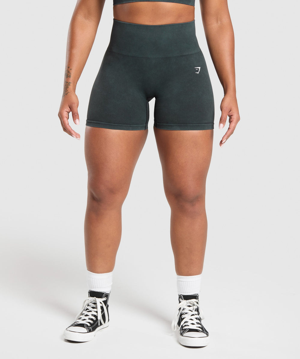 Gains Seamless Washed Shorts Black