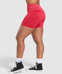 Gains Seamless Washed Shorts Carmine Red