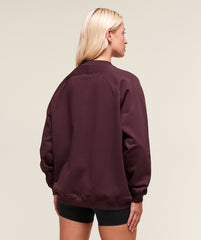 Training Oversized Fleece Sweatshirt Cherry Purple