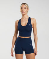 Everyday Seamless Crop Tank Navy